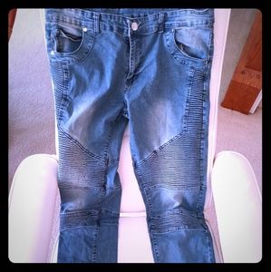 Awesome Moto Jeans SkyBlueFade